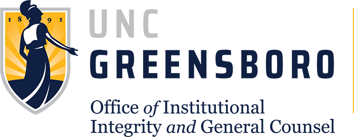 Logo for the UNCG Office of Institutional Integrity and General Counsel.
